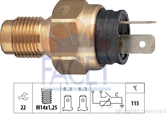 FACET 73.506 - Sensore, Temperatura refrigerante autozon.pro