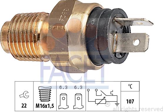 FACET 73.526 - Sensore, Temperatura refrigerante autozon.pro