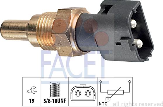 FACET 73.091 - Sensore, Temperatura refrigerante autozon.pro