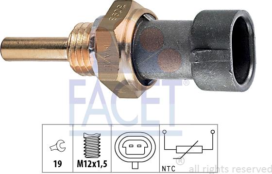 FACET 73.098 - Sensore, Temperatura olio autozon.pro