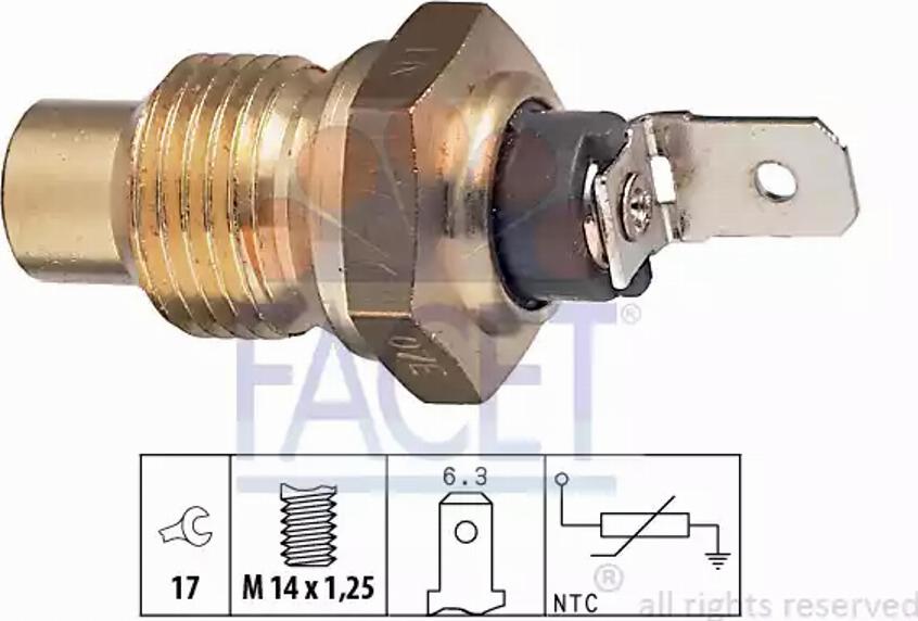 FACET 73.044 - Sensore, Temperatura refrigerante autozon.pro