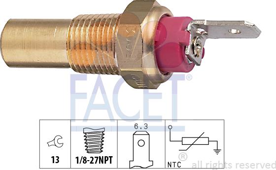 FACET 73.069 - Sensore, Temperatura refrigerante autozon.pro