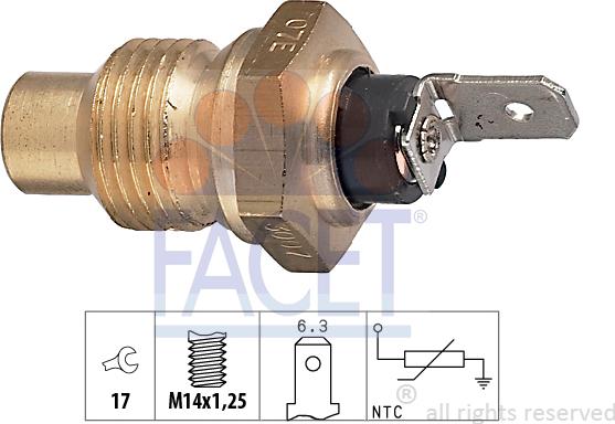 FACET 73.007 - Sensore, Temperatura refrigerante autozon.pro