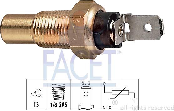 FACET 73.080 - Sensore, Temperatura refrigerante autozon.pro