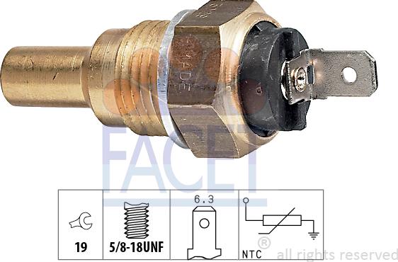 FACET 73.029 - Sensore, Temperatura refrigerante autozon.pro