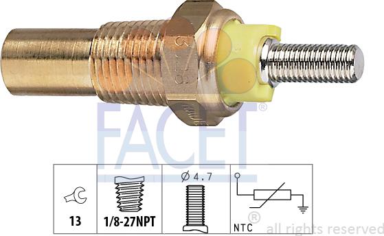 FACET 73.028 - Sensore, Temperatura refrigerante autozon.pro