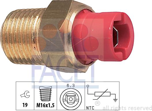 FACET 73.027 - Sensore, Temperatura refrigerante autozon.pro