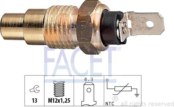 FACET 73.078 - Sensore, Temperatura refrigerante autozon.pro