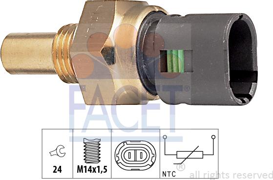 FACET 73.193 - Sensore, Temperatura olio autozon.pro