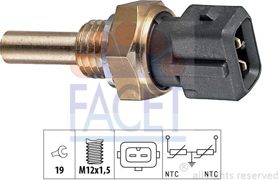 FACET 73.192 - Sensore, Temperatura refrigerante autozon.pro