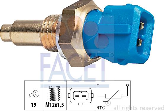 FACET 73.143 - Sensore, Temperatura refrigerante autozon.pro