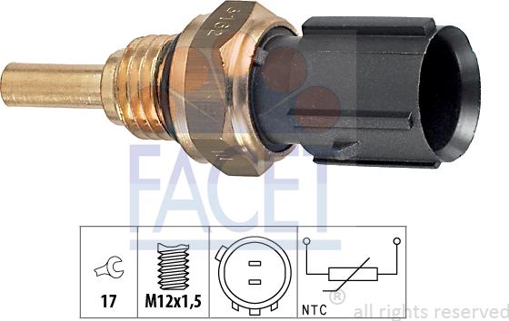 FACET 73.162 - Sensore, Temperatura refrigerante autozon.pro