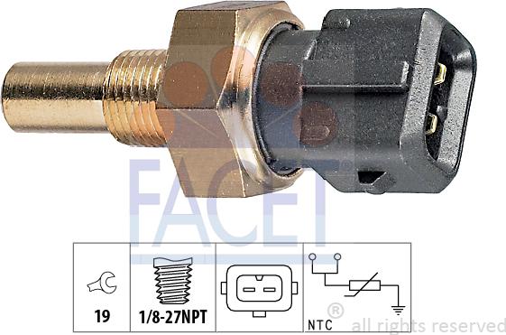 FACET 73.119 - Sensore, Temperatura refrigerante autozon.pro