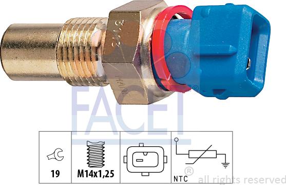 FACET 73.113 - Sensore, Temperatura olio autozon.pro