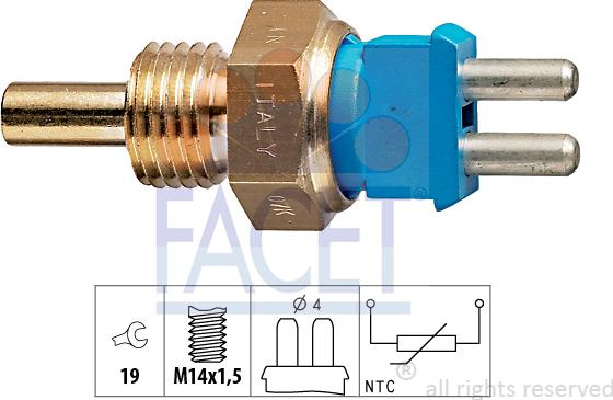 FACET 73.139 - Sensore, Temperatura refrigerante autozon.pro