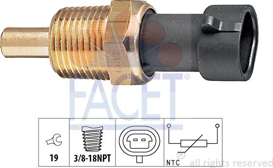 FACET 7.3129 - Sensore, Temperatura olio autozon.pro