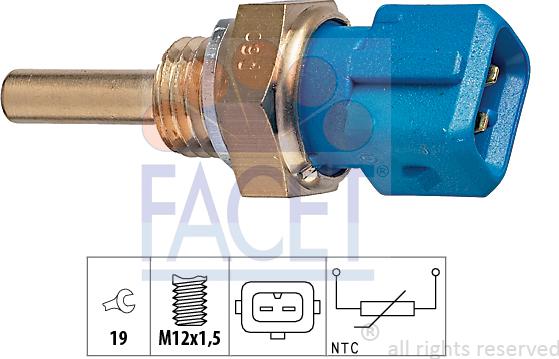 FACET 73.128 - Sensore, Temperatura olio autozon.pro