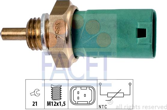 FACET 7.3354 - Sensore, Temperatura refrigerante autozon.pro