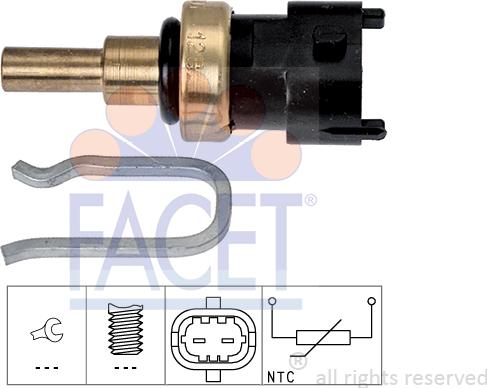 FACET 73.357 - Sensore, Temperatura refrigerante autozon.pro