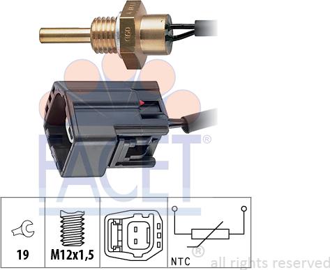 FACET 73.304 - Sensore, Temperatura refrigerante autozon.pro