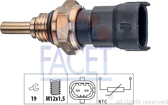 FACET 73.386 - Sensore, Temperatura refrigerante autozon.pro