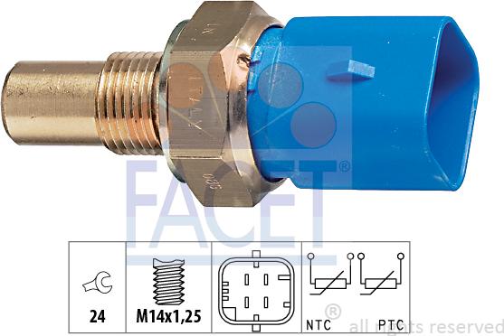 FACET 73.320 - Sensore, Temperatura refrigerante autozon.pro