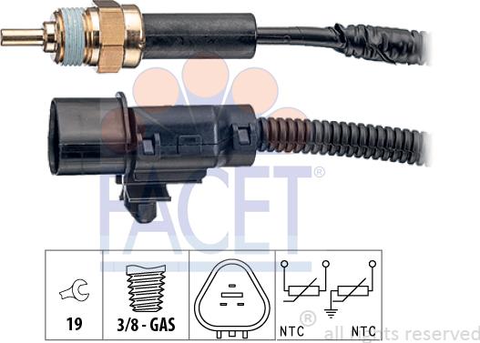 FACET 73.374 - Sensore, Temperatura refrigerante autozon.pro