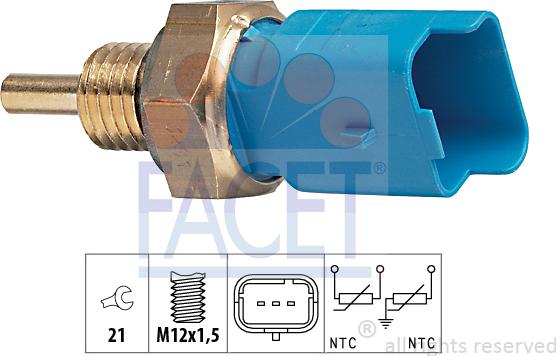 FACET 73.291 - Sensore, Temperatura refrigerante autozon.pro