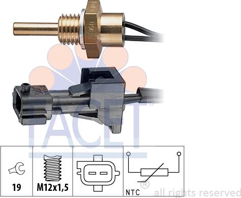 FACET 73.245 - Sensore, Temperatura refrigerante autozon.pro