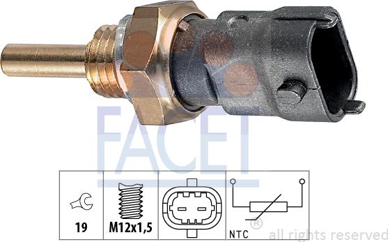 FACET 73.264 - Sensore, Temperatura refrigerante autozon.pro