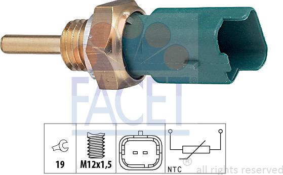 FACET 73.261 - Sensore, Temperatura refrigerante autozon.pro