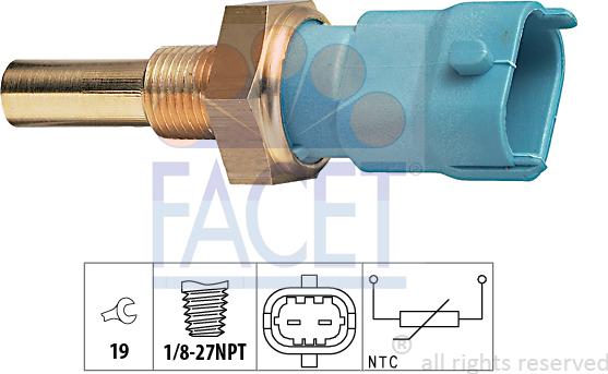 FACET 73.263 - Sensore, Temperatura refrigerante autozon.pro