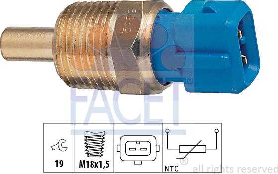 FACET 73.262 - Sensore, Temperatura refrigerante autozon.pro