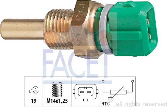 FACET 73.204 - Sensore, Temperatura refrigerante autozon.pro