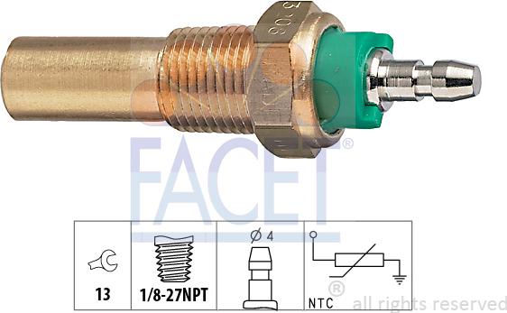 FACET 73.208 - Sensore, Temperatura refrigerante autozon.pro