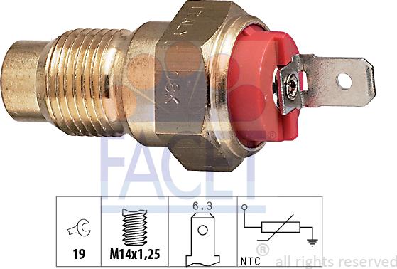 FACET 73.203 - Sensore, Temperatura refrigerante autozon.pro