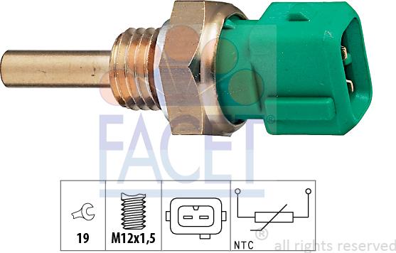 FACET 73.211 - Sensore, Temperatura refrigerante autozon.pro