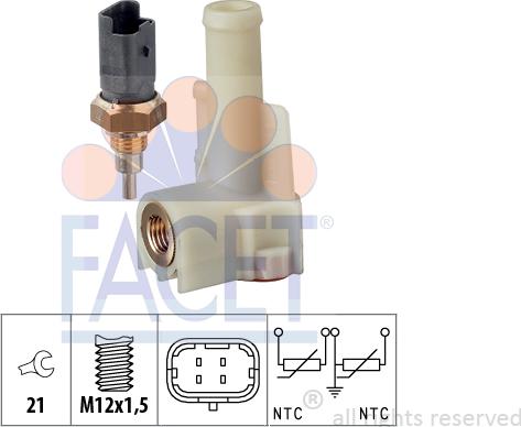 FACET 7.3286K - Sensore, Temperatura refrigerante autozon.pro