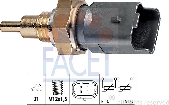 FACET 73.286 - Sensore, Temperatura refrigerante autozon.pro