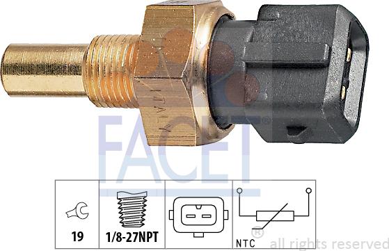 FACET 73.283 - Sensore, Temperatura refrigerante autozon.pro