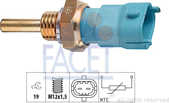 FACET 73.239 - Sensore, Temperatura olio autozon.pro