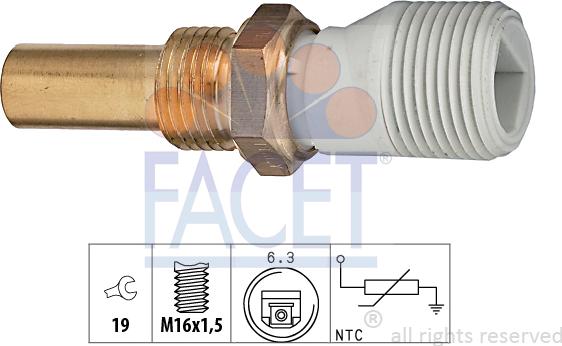 FACET 73.238 - Sensore, Temperatura refrigerante autozon.pro