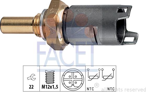 FACET 73.274 - Sensore, Temperatura refrigerante autozon.pro