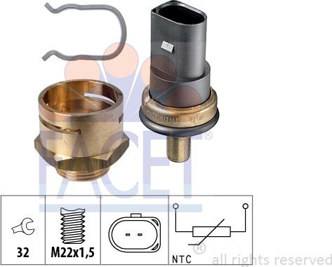 FACET 7.3278K - Sensore, Temperatura refrigerante autozon.pro