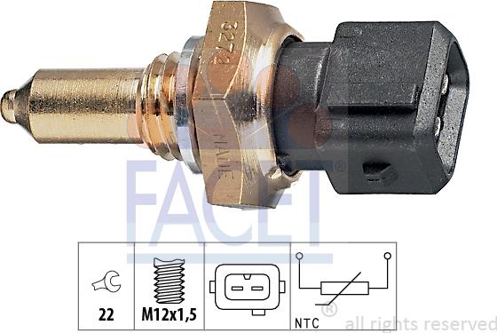 FACET 73.272 - Sensore, Temperatura olio autozon.pro