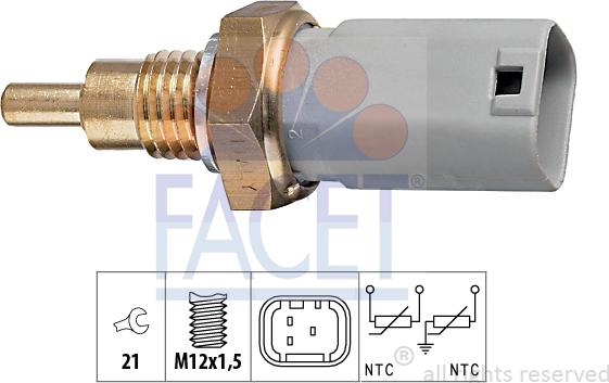 FACET 73.277 - Sensore, Temperatura refrigerante autozon.pro