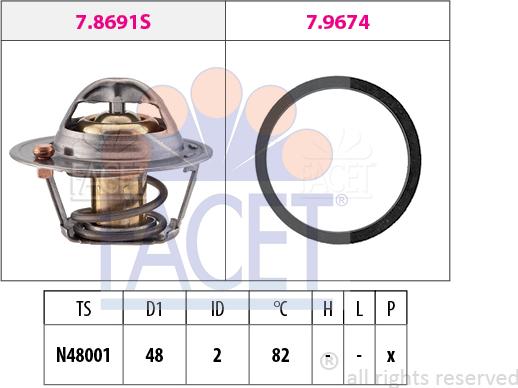 FACET 77.999 - Termostato, Refrigerante autozon.pro