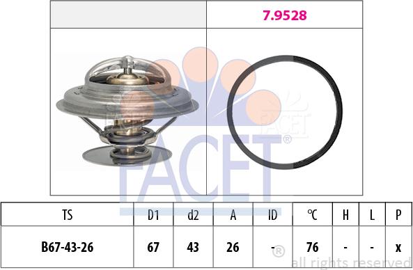 FACET 7.7996 - Termostato, Refrigerante autozon.pro