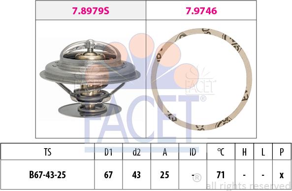 FACET 7.7942 - Termostato, Refrigerante autozon.pro