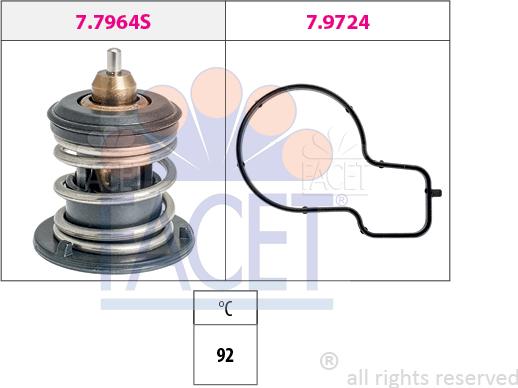 FACET 7.7964 - Termostato, Refrigerante autozon.pro